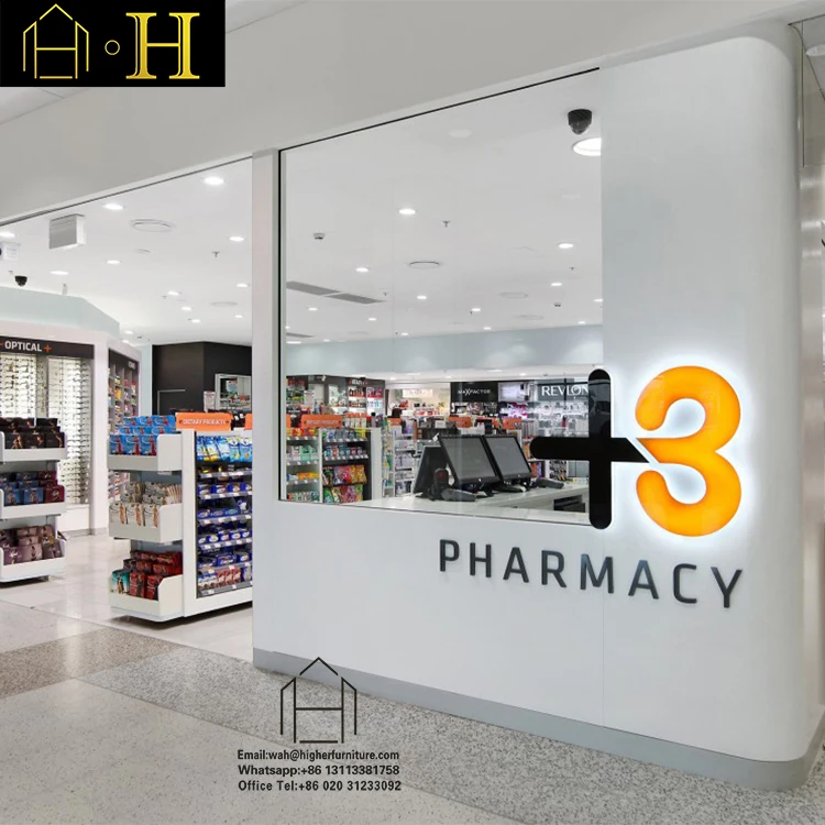 Professional Medical Shop Interior Design Medical Store Furniture