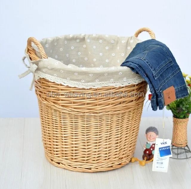 Hot Sell Large Colored Wicker Recycle Laundry Basket With Handles Buy
