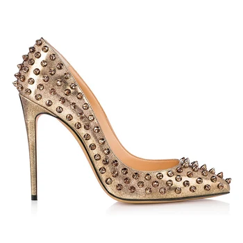 studded red bottom heels