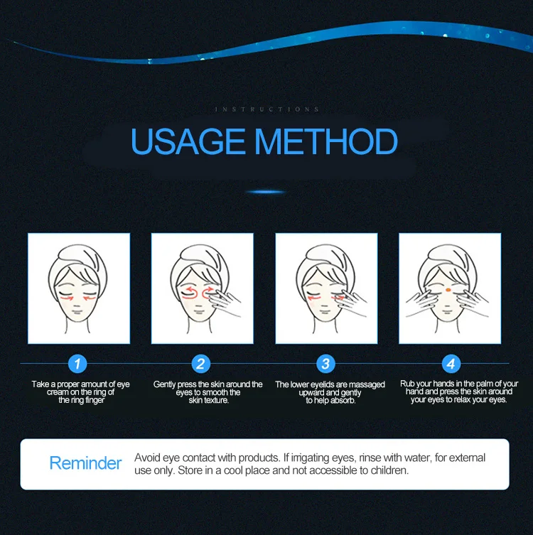 OEM The Most Effective remover wrinkle Firming Eye Cream for dark circle and dryness