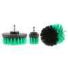 3 Pcs Green Electric Drill-Brush Power Scrubber Attachment Set for Poshing