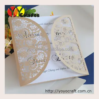 Inc124 Engraved Wedding Card Just Married Wedding Invitation Card