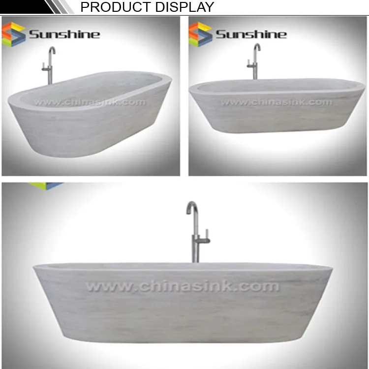 White Marble Honed Finish Bathtubs Marble Freestanding Tubs