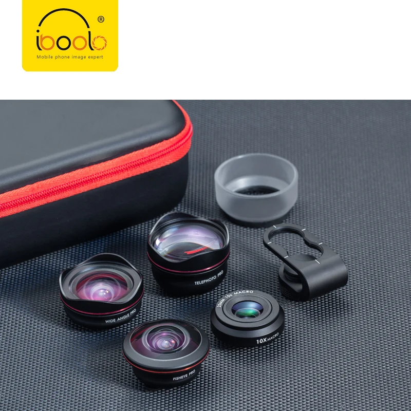 Iboolo Premium Optical Lens 4 In 1 Mobile Lens Wide Angle Fisheye Macro