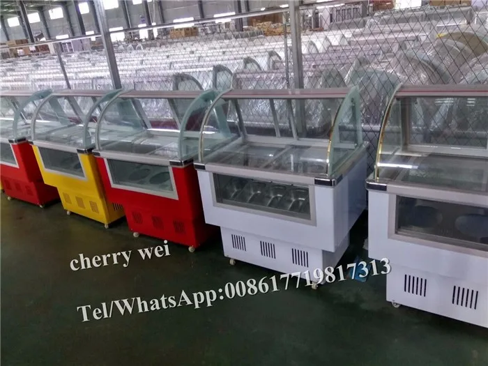 Oem Portable Mini Ice Cream Display Freezer Gelato Cake Display Fridge