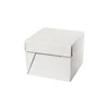 New arrival strong corrugated E flute plain white color cake box with top and bottom style for heavy cake