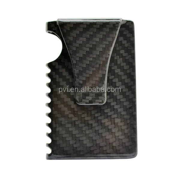 Minimalist Carbon Fiber Front Pocket Wallet Rfid Blocking Business Card