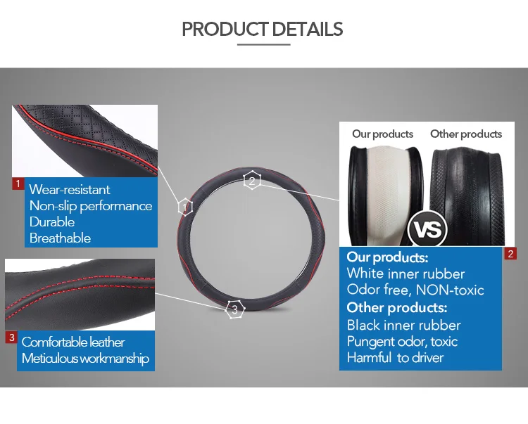 Car Accessories New Product Durable Novelty Design 17 Inch Leather