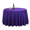 All kinds of table round and rectangle polyester wedding Dark purple table cloth