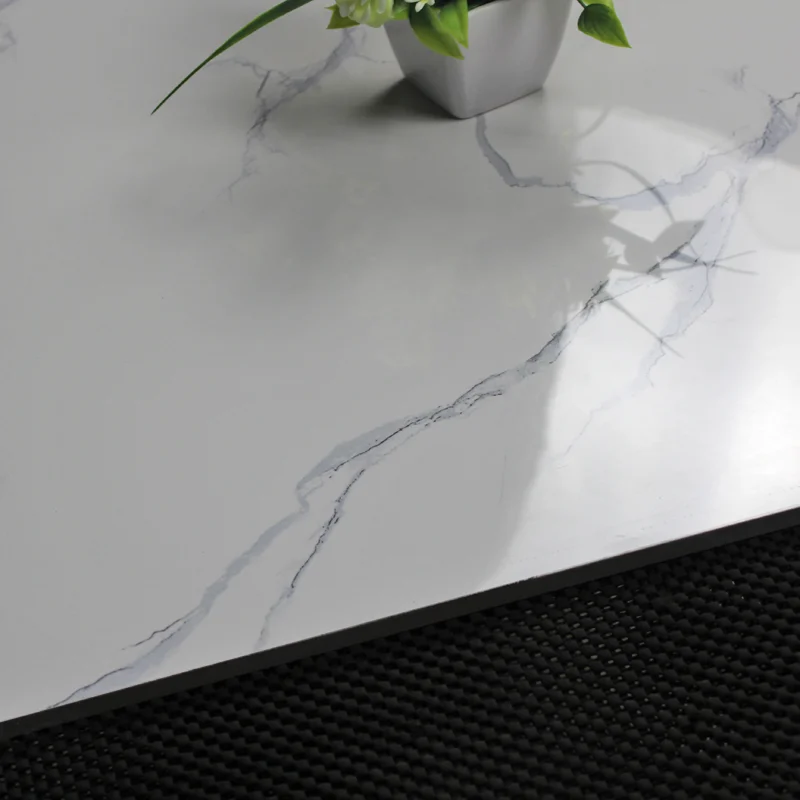 Hot sale 60x60cm glazed full polished white marble porcelain floor tiles