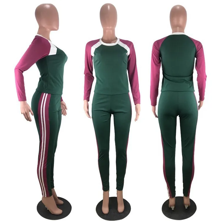 color block jogging suit