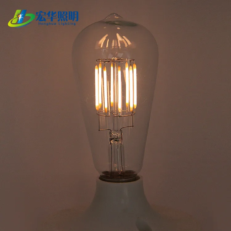 ST64 All Degree 4W Bulb E27 Base clear LED Edison retro candle light filament bulb