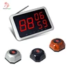 Wireless touch screen restaurant pager system three groups number display receiver with push button
