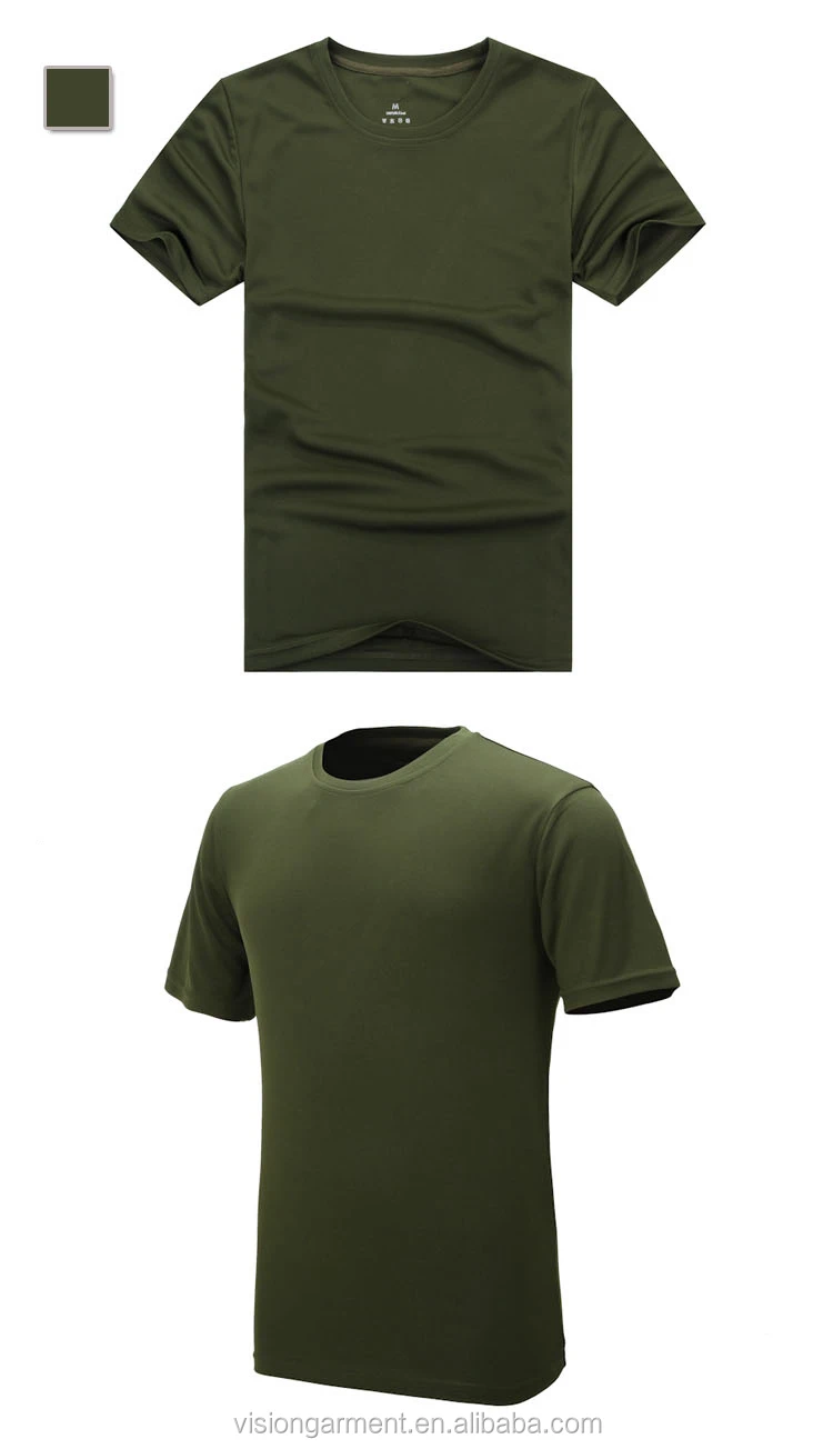 高品质批发定制印刷快干军绿色网面透气战斗军事t恤 - buy army green
