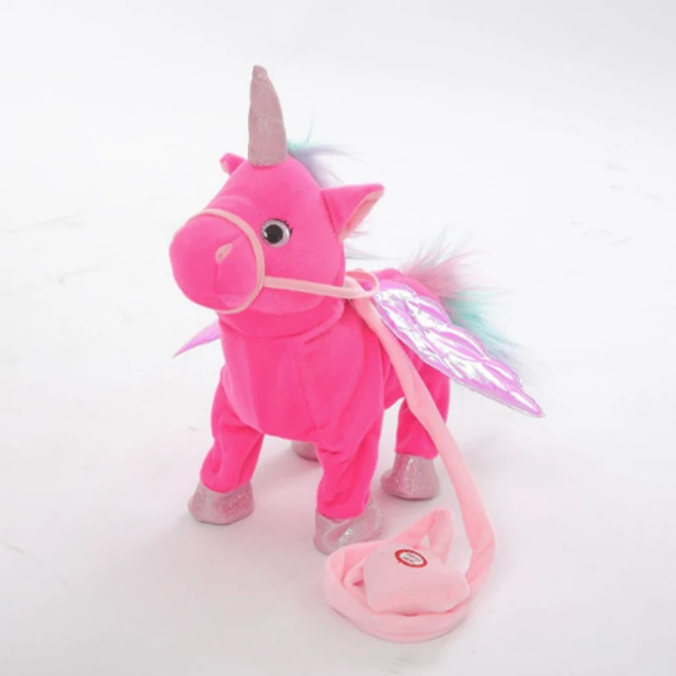 Wholesale New Design Custom Plush Unicorn Walking Talking Plush Unicorn