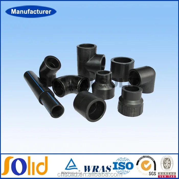 Black Plastic Pipe Fitting Bend Pe100/hdpe/pe Socket 90 Degree Elbow