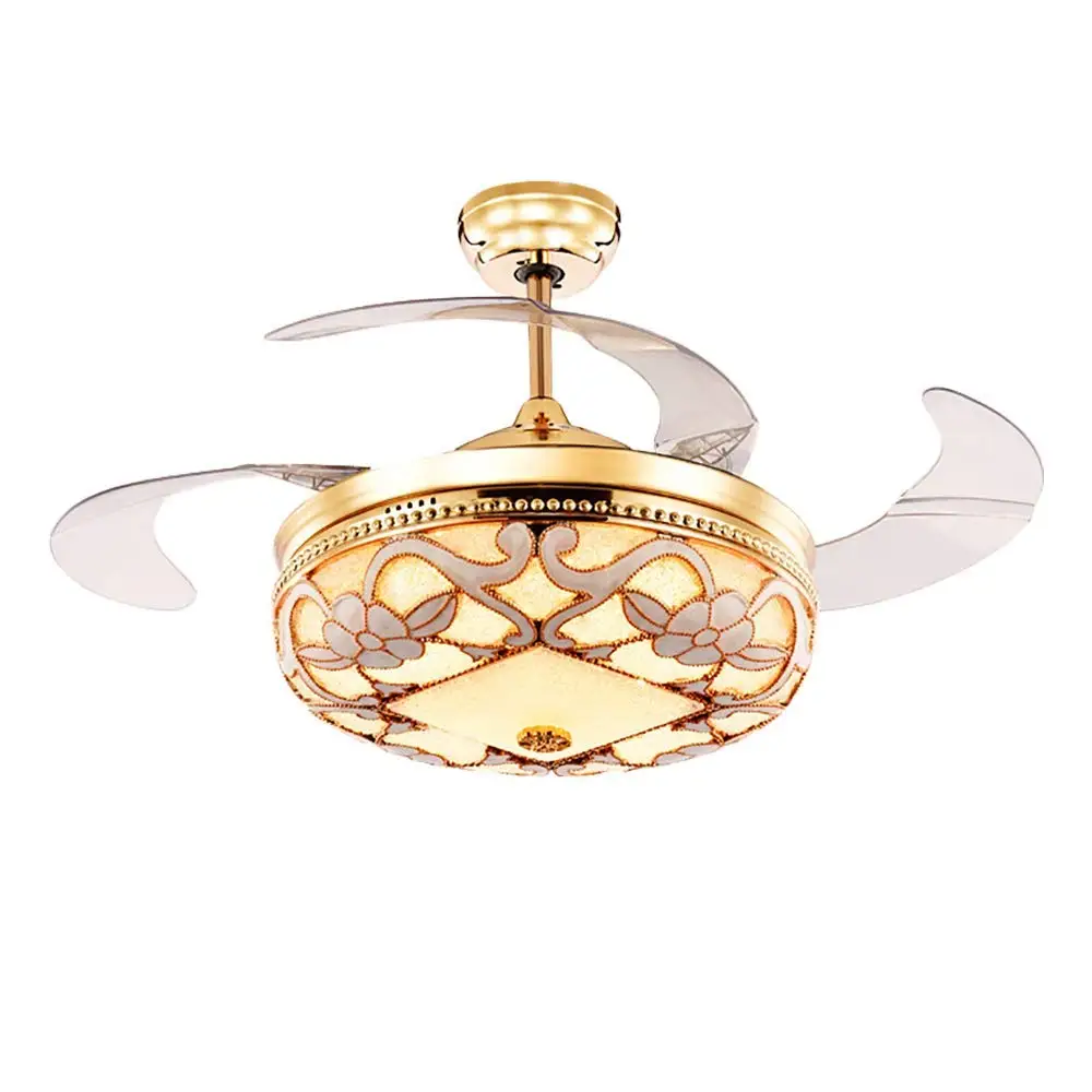 Buy Huston Fan 42 Inch Gold Mute Crystal Light Fixtures