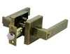 Entry Door Lever Lock Set Keyed Handle Leverset Lockset, Iron Black, Reversible for Right or Left Side