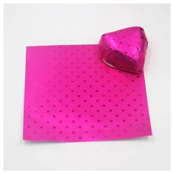 Multi color printed chocolate wrap pleated aluminum foil