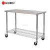 Hotel Restaurant Workbench Rack,Commercial Kitchen Equipment Stainless Steel Top Shelf Working Table