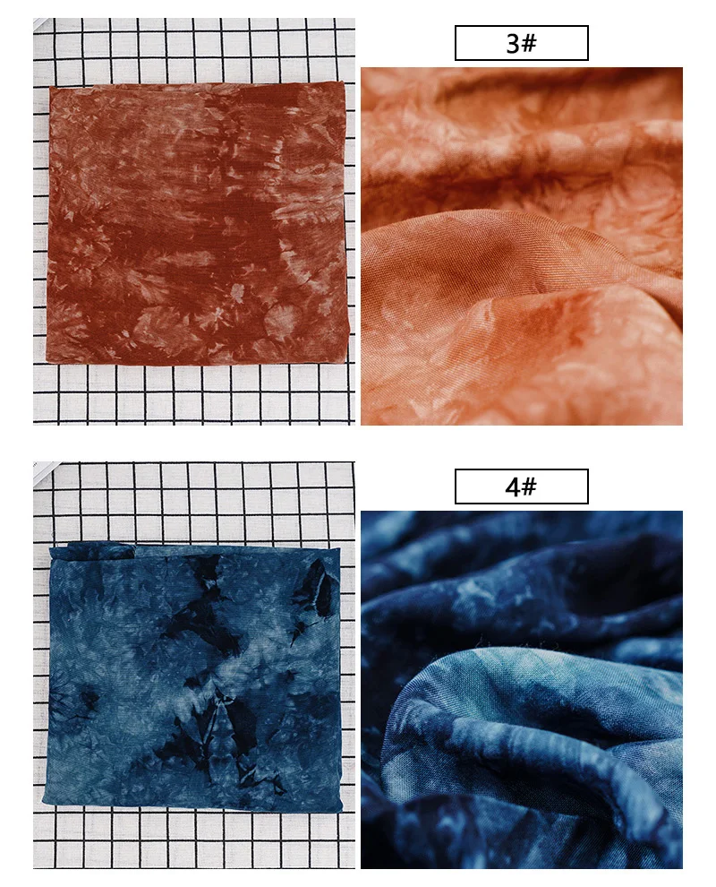 Wholesale textile process soft 100% cotton tie-dye fabric for scarf