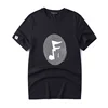 summer casual loose plus-size fashion t shirt note printed men's thin shirt
