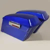 TCMT For Harley Saddlebag XF111508-L Blue Hard Saddle bags Trunk W/ Lid Latch Key Fit For Harley Touring DYNA 94-13