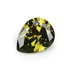 100pcs/pack 2x3mm~13x18mm Olive Green Pear Cut Clear Cubic Zirconia
