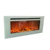 60" double usage white wall mounted/recessed electric fireplace stove