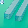 clear Antistatic transparent flexible rectangular ic packing pvc tube packaging square plastic pipe