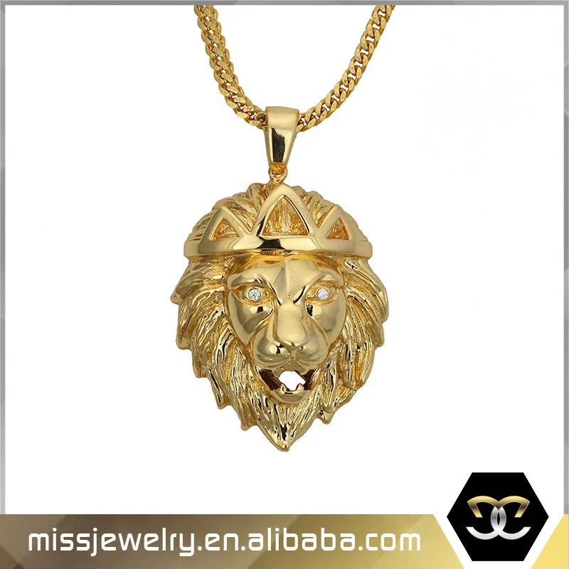 14k Gold Lion Pendant Designs Men Mjhp049 Buy Gold Pendant Designs