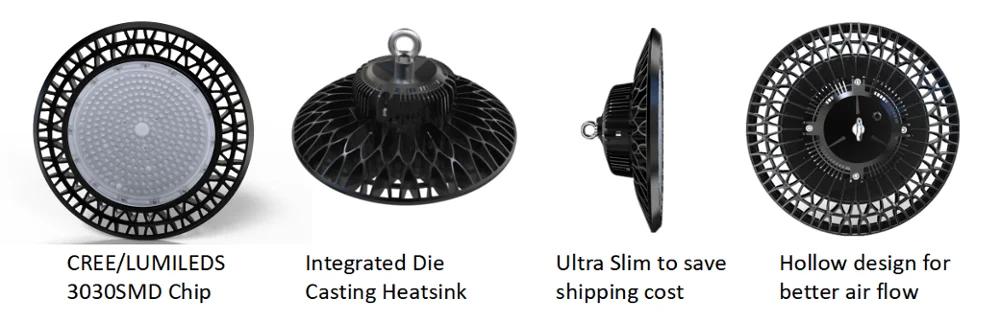 Protected from dust and moisture 200w led ufo led high bay light DLC