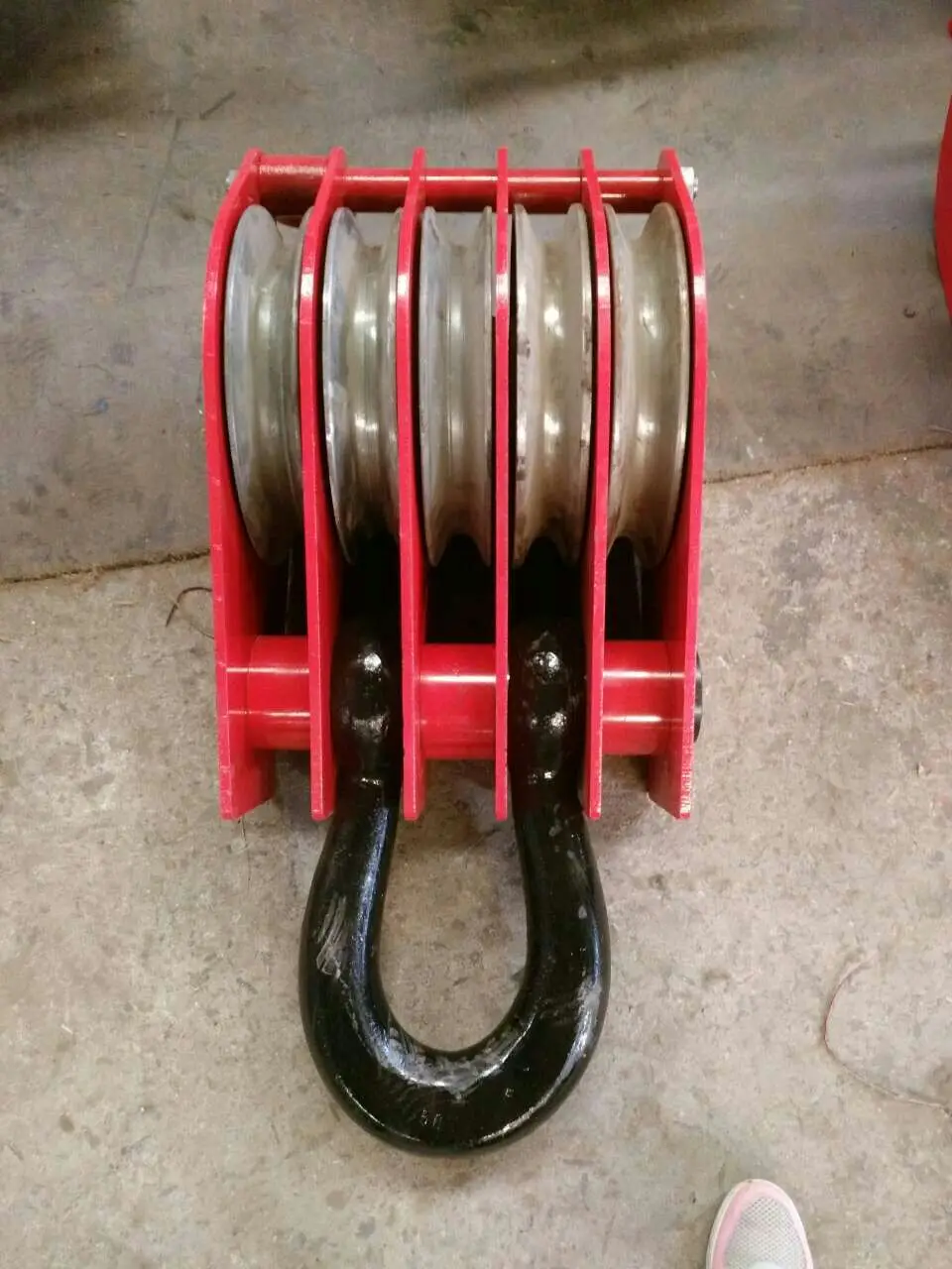 Heavy Duty Double Triple Sheave Snatch Lifting Pulley Block With Hook