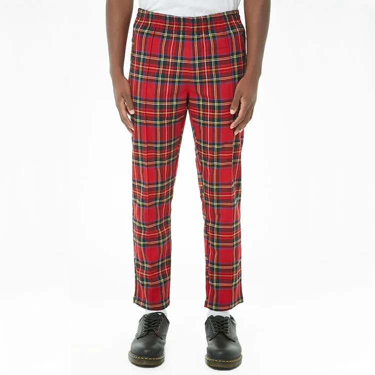 black and red plaid pants mens