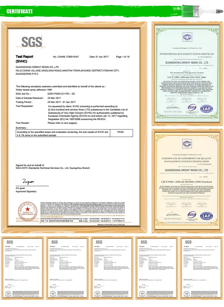 China supplier solvent based polyurethane limilating water base PU adhesive