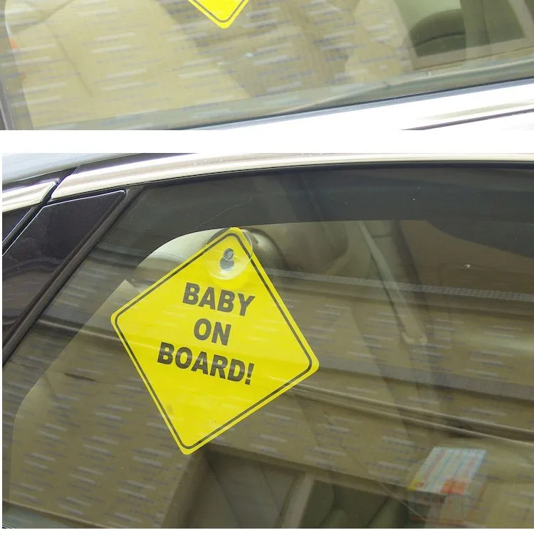 Car Accessory Window Warning Signs With Suction Cup Custom Baby On 