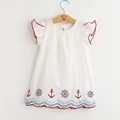 2016 New fashion summer style kids clothe princess dress for girl embroidery clothes kids dress