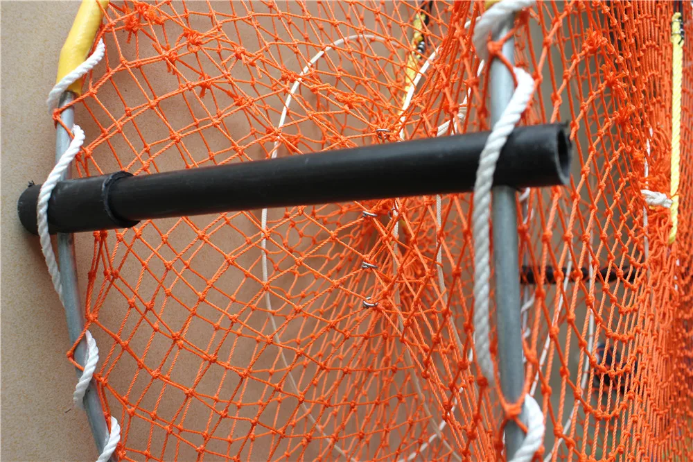 Orange Folding Fishing Crab Shrimp Trap With Diameter 90cm