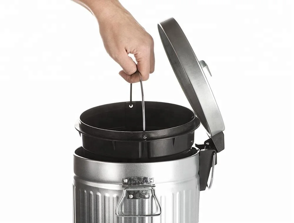 galvanized steel trash can