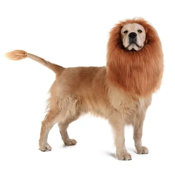 現実的な おかしい犬ライオンたてがみ 相補ライオンたてがみのための犬のコスチュームへの媒体のためのライオンかつら大サイズの犬 Buy ライオンの たてがみウィッグ犬 現実的なと面白い髪パーティーフェスティバルペットハロウィンアクセサリーペット犬ライオン