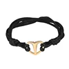 IJB5030 Personalized Women Men Keepsake Urn Bracelet ,Stainless Steel Locket Charm&Black Leather Cremation Bracelet For Ashes