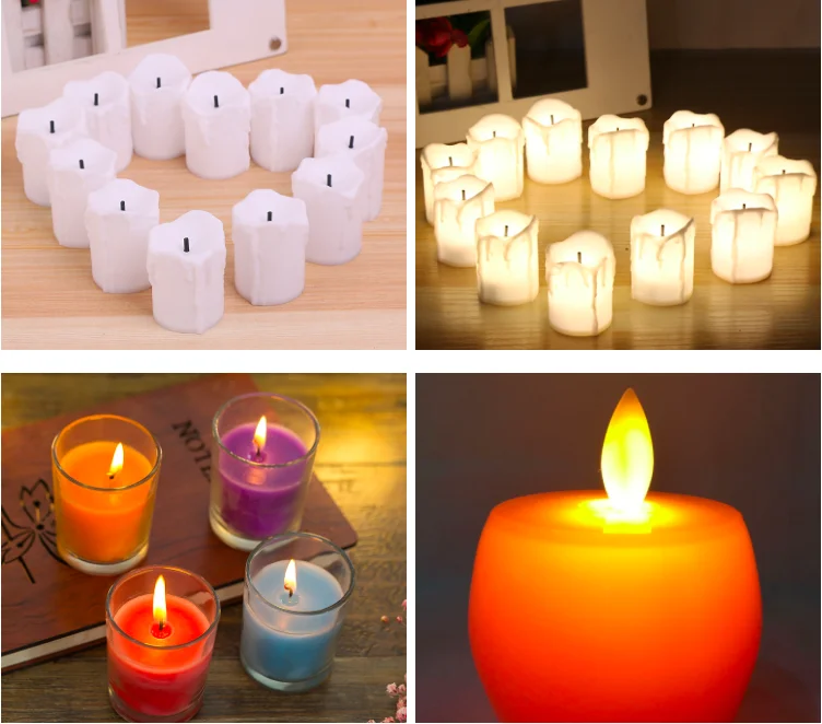 Standard Cheap Paraffin Wax Made Scented Led Realistic Electronic