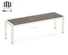 Brushed aluminium frame no wood garden bench