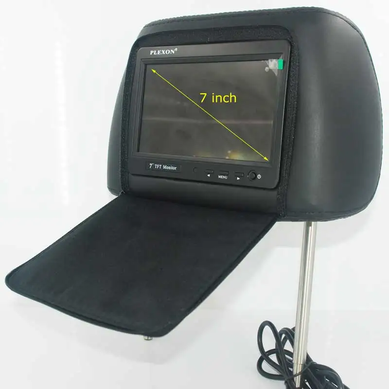 7 Inch Headrest Seven Inch Car Pillow Head Rest Tft Lcd Monitor Zipper