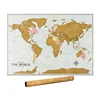 Detailed Cartography Travel Map Gifts Decoration Large Oem World Poster Scratch World Map