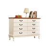ODM MDF Home Furniture America Antique Luxury Design Bedside Stand Living Room Cabinet with 8 Drawers