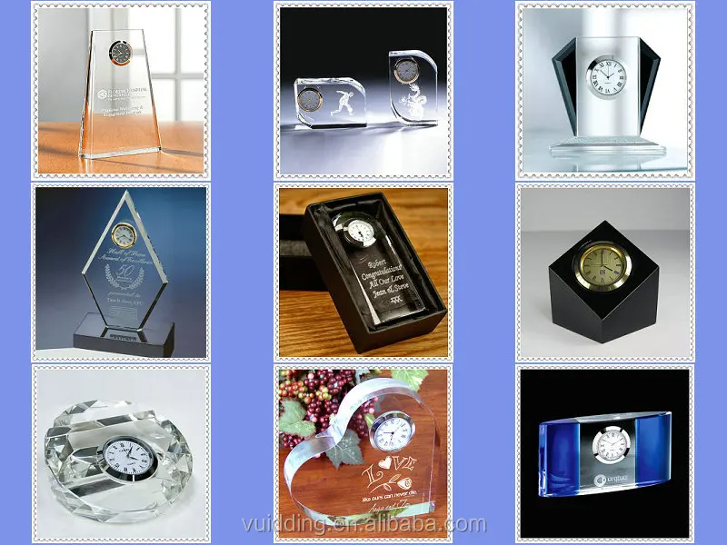 Modern Engraved Waterford Crystal Clock For Table Decoration Buy