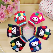 Gift,children high quality autumn winter outdoor warm women touch kids knited gloves half / full finger mitten1pair=2pcs GW64