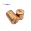 High quality large tins box gold copper color custom printed candle tins with lids