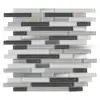 Montage Cascades Polished Linear Glass and Metal Mosaic